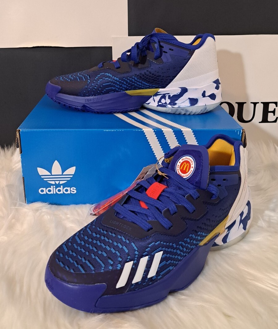 Adidas Mens Shoes D.O.N. Issue 4 Mid Basketball  Mc Donald's  American  BL 9.5 thumbnail 3