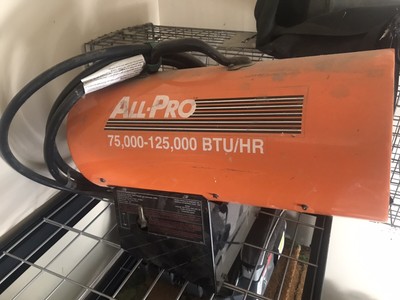 Portable All-Pro Forced Air Propane Heater 75000-125000 Btu | eBay