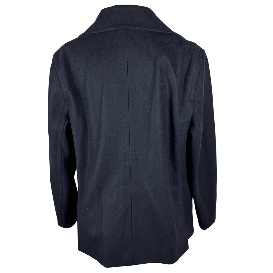 ABRIGO GUISANTE DOBLE BOTONADURA LANA VIRGEN CONEXIÓN FRANCESA EN AZUL MARINO NUEVO SIN ETIQUETAS TALLA 6 Foto 2 de 4