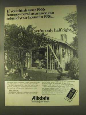1976 Allstate Insurance Ad - Can Rebuild Your House | eBay