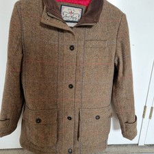 Jack Murphy Tweed Country Jacket 100% Wool Hacking Shooting Womens Uk10 Eur38