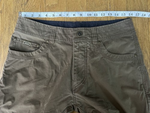 Pantalones revólvr marrón para hombre KÜHL talla 32 X 32 vintage pátina tinte exterior senderismo - Imagen 9 de 12