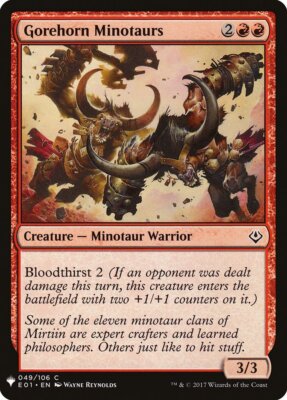 MTG Magic the Gathering Gorehorn Minotaurs (E01-49/1703) Mystery Booster LP