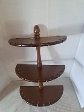 Bard's Curved Brown Wood Wall Mount  36 Spoon Rack, 17.5" H x 11.25" W x 5.5" D