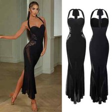 Latin dance dress, women's performance dress lace competition dress