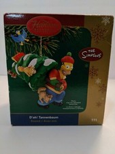 The Simpsons D'Oh Tannenbaum Christmas Ornament Carlton Cards Talking Sound NIB