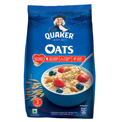 Quaker Oats , Rolled Oats Natural Wholegrain,Nutritious Breakfast Cereals, 1kg