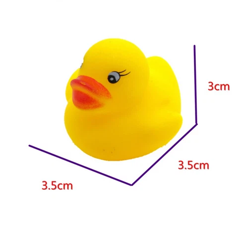 12 Pcs Colorful Baby Children Bath Toys Cute Rubber Squeaky Duck Ducky BDF6 - Picture 5 of 12