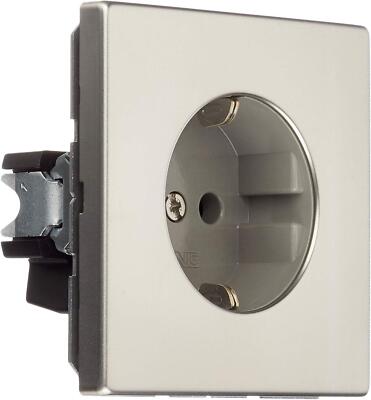 Jung ES1520 Schuko Socket 16 A 250 V Series LS Dark Aluminium Stainlesssteel