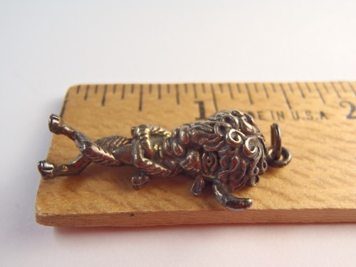 925 Solid Sterling 3D Buffalo Man Pendant 1 1/4" Long - Picture 5 of 15