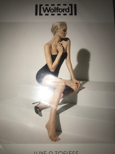 Wolford LUXE 9 TOELESS TIGHTS Size 