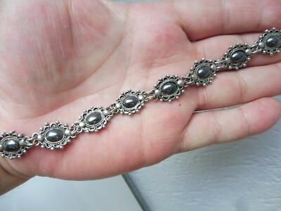 Bracelet Ancien En Argent 925 - Bijou Vintage, Origine France, Occasion à Patine