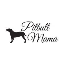 Pitbull Mama - Vinyl Decal Sticker - Multiple Colors & Sizes - ebn3521