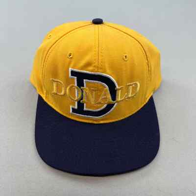 Vintage 90s Disney Donald Duck Snapback Hat Adult Navy Blue  display picture 1