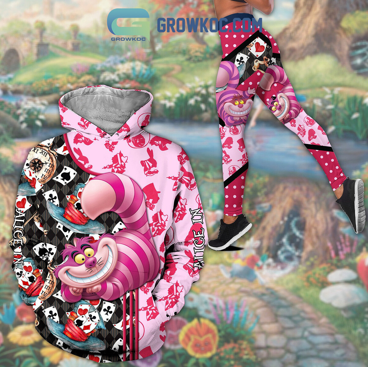 Personalized Alice In Wonderland Hoodie Leggings Set