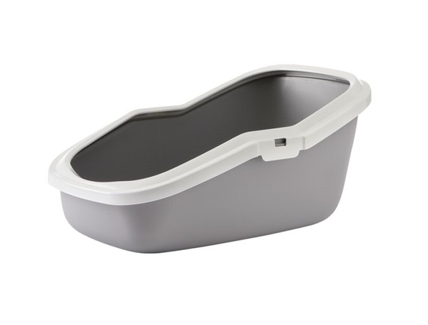 "Nobby Katzentoilette Mit Rand \"Aseo\"Grau 56 X 39X 27,5 Cm Wc Toilette Cat Katze"-image