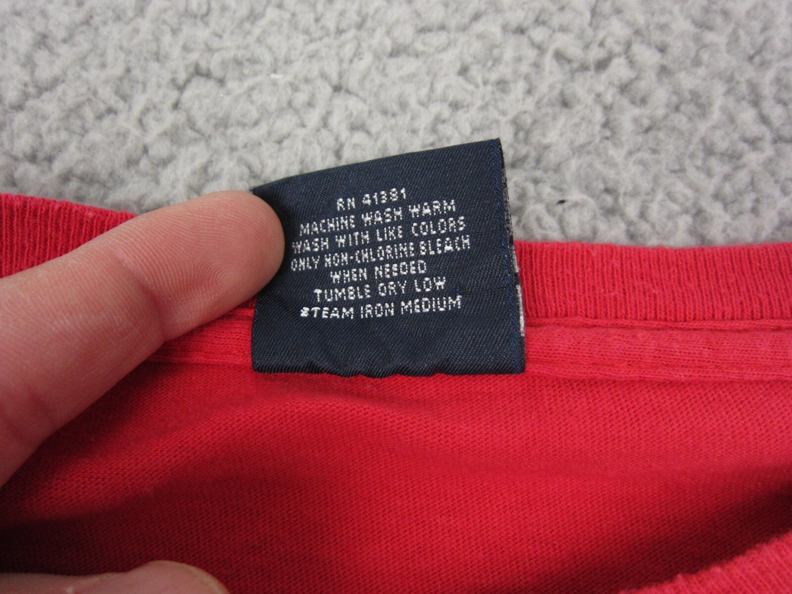 Camicia Ralph Lauren vintage adulto media rossa blu pony anni 90 uomo maglietta morbida lunga