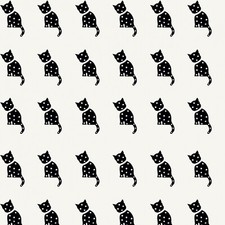 Feline Drive Fabric OLD MADE Cats White Riley Blake - Fat Quarter 18"x22" FQ