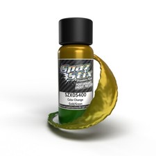 Spaz Stix Color Change Airbrush Ready Paint Gold/Green 2oz Bottle SZX05400