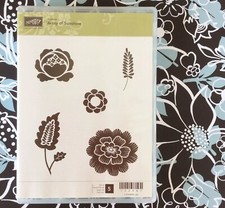 Stampin Up Rubber Stamps Array of Sunshine Clear Mount Retired Hostess Set 5 Pcs