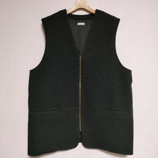 Steven Alan Vest Wool Zip-up 8125-186-0735 vest Charcoal