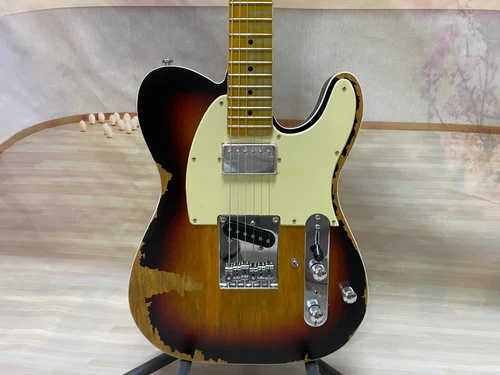 TL electric guitar yellow old pickuP 6 STRING relics old maple fingerboard US
