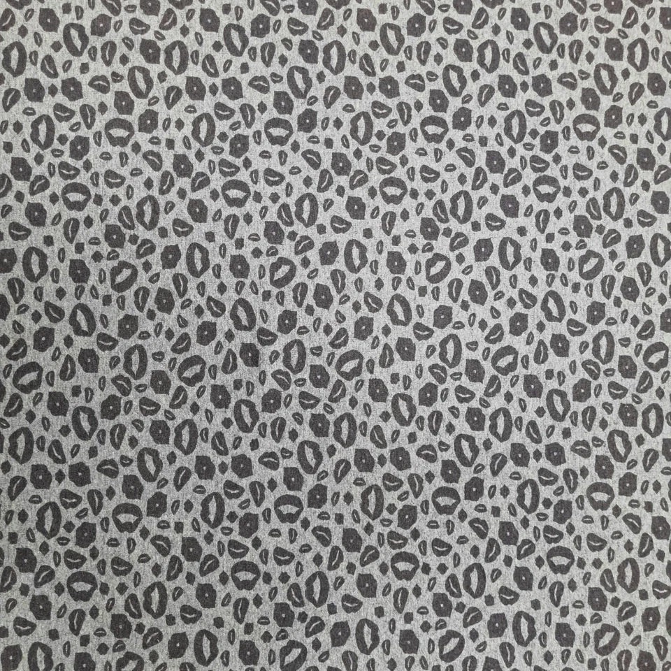 Sweatstoff Meterware, Baumwollstoff mit Kussmund grau Kleiderstoff, Baumwolle - Bild 3 von 4