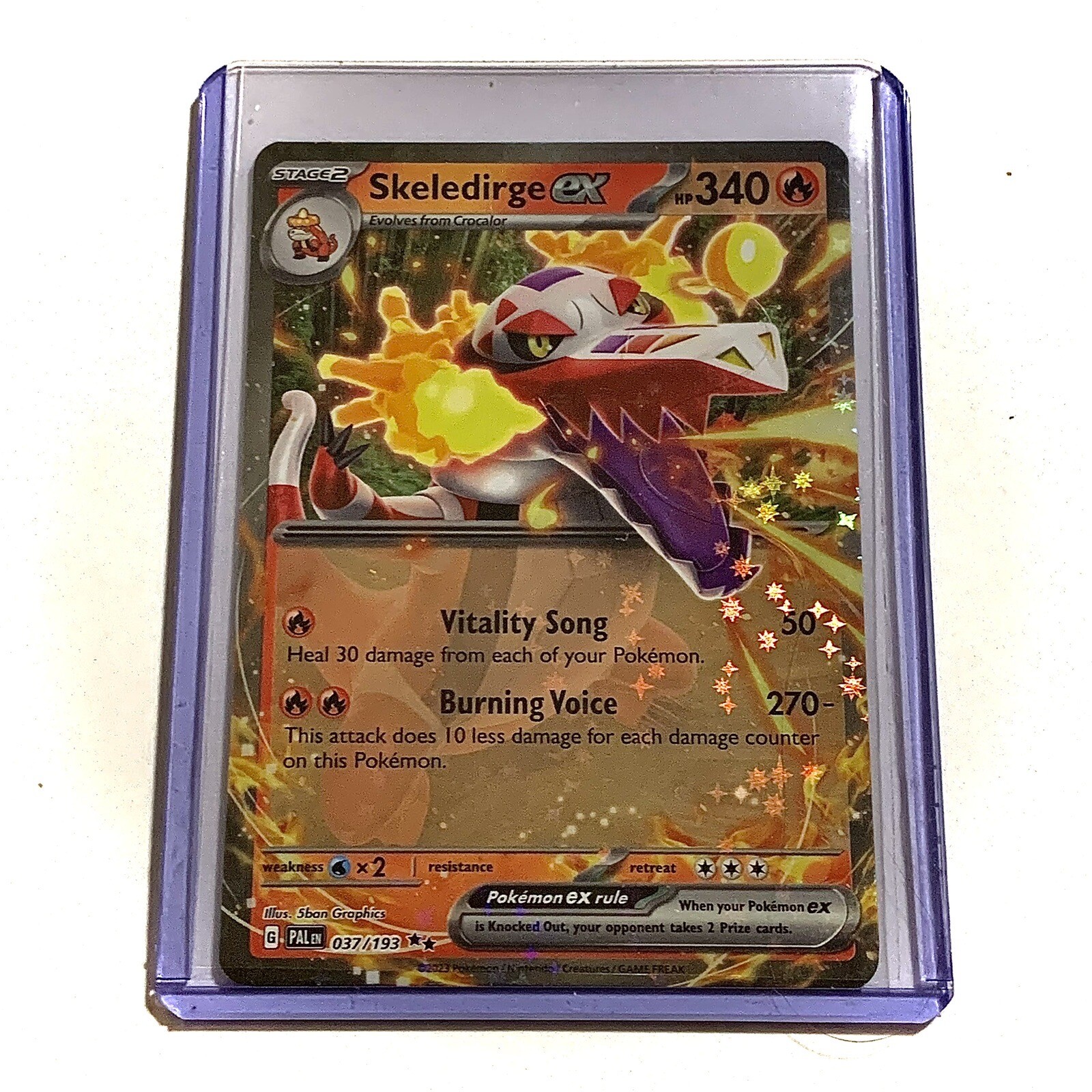 Pokemon TCG - Skeledirge EX 37/193 Paldea Evolved NM