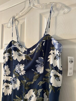NWT Abercrombie & Fitch Strap Midi Lined Dress Blue White Floral Zip Up | eBay NWT Abercrombie & Fitch Strap Midi Lined Dress Blue White Floral Zip Up | eBay