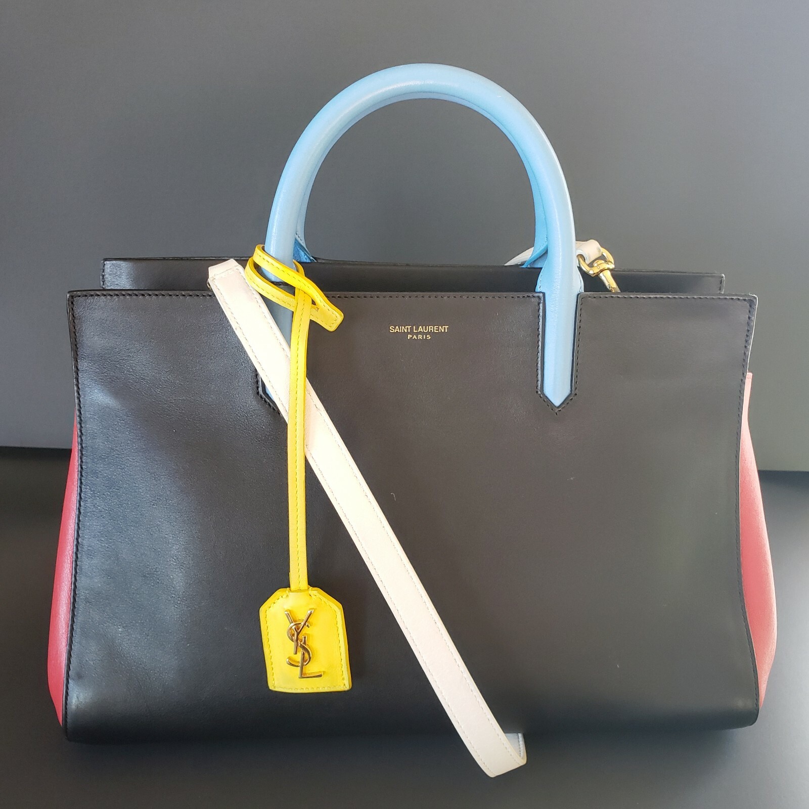 Yves Saint Laurent Rive Gauche Cabas borsa in pelle