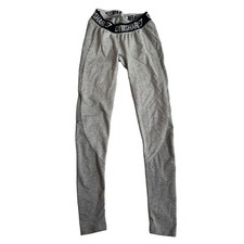 Gymshark leggings XS seamless gray knit logo waistband elastic full length tight