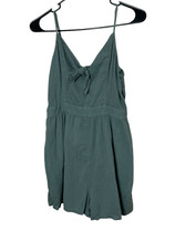 Aerie Green Romper Knot Front Spaghetti Straps Size Small