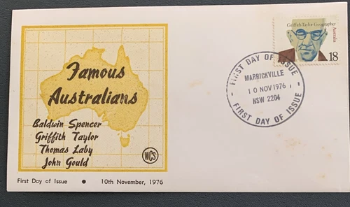 Australia FDC WCS 1976 Famous Australians