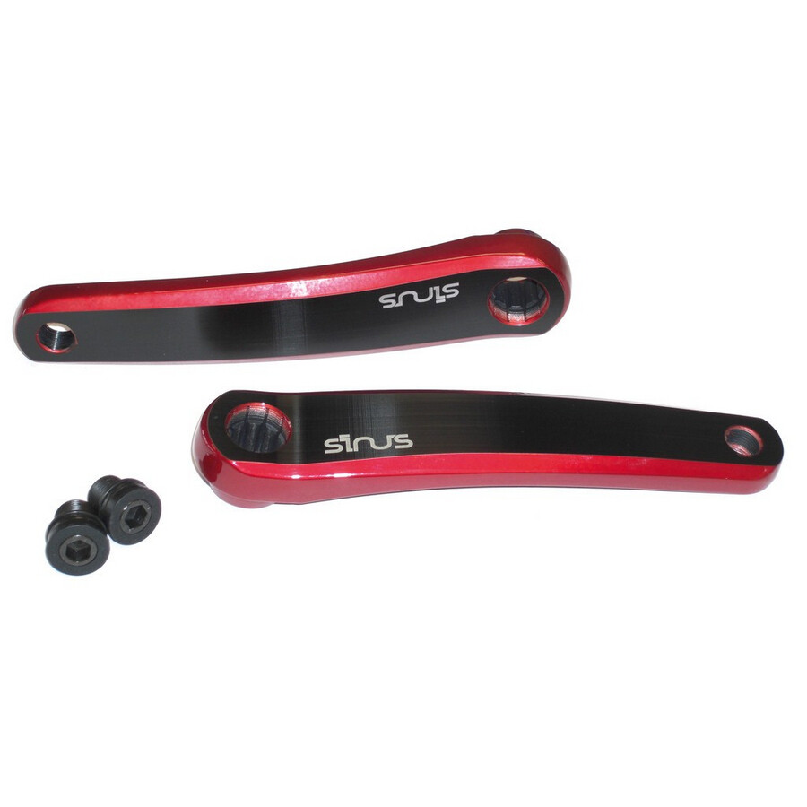 set di pedivelle e-bike 170mm alluminio nero+rosso WINORA Bici elettrica