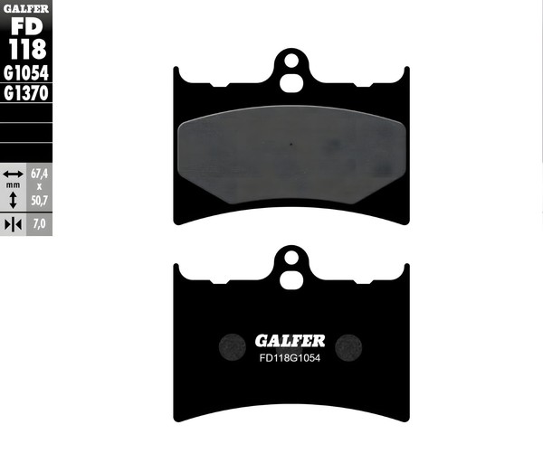 BremsbeläGe Galfer FD118G1054 Semi-Metall Vorne 7Mm FüR Aprilia RS Extrema-image