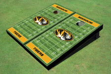University of Missouri Gold Matching Football Field Custom Cornhole Boards