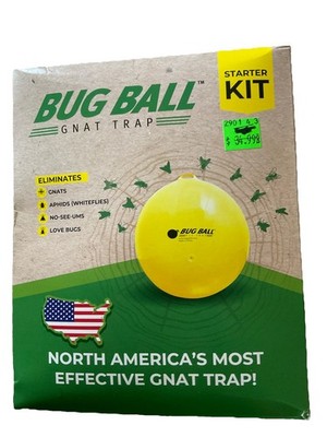Bug Ball  Catch Em Starter Kit Gnat Trap Aphids Whiteflies No See-Ums Bugs Flies
