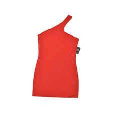 Express Women Red One Shoulder Asymmetrical Bodycon Mini Dress Size M NEW