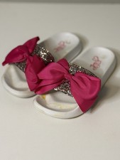 Jojo Siwa Girls Slides Shoes Sandals Size Small Bow Fashion Cute Pink Slip Ons