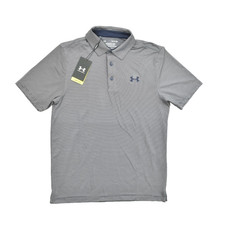 Under Armour Men's The Playoff Polo Loose Fit Short Sleeve Striped Size S NEW