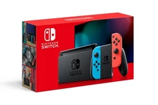 ⭐NEW Nintendo Switch NEON Bundle + Mario Rabbids GAME Joy Cons + 16GB + MORE⭐