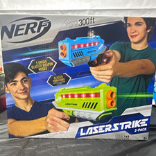 NERF Laser Strike 2-Pack Laser Tag Blasters, 300 ft Range, MPN L5474 2015