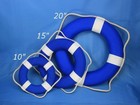 One Inchdiamater Rope Hampton Nautical Vibrant Blue Lifering with White Bands, 15
