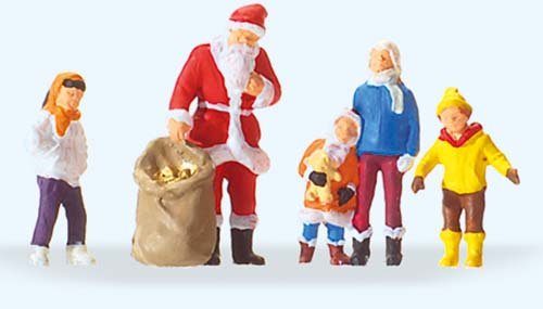 Preiser 29098 Father Christmas with Children Figure HO OO Gauge
