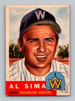 1953 Topps #241 Al Sima GD-VG High # SP Vintage Baseball Card