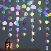 Papiergirlande Bunt 4M Glitzer Kreis Banner HäNgend FüR Geburtstage Hochzeiten
