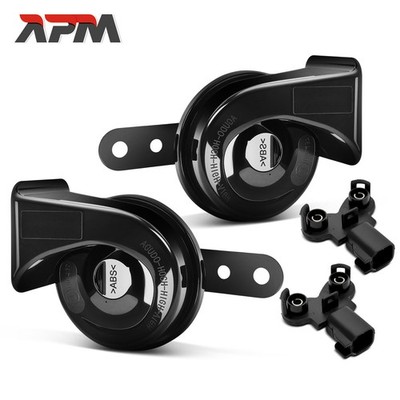 2x Signalhorn Horn Hupe 510HZ 80mm Schneckenhorn 2-polig für Ford Chevrolet