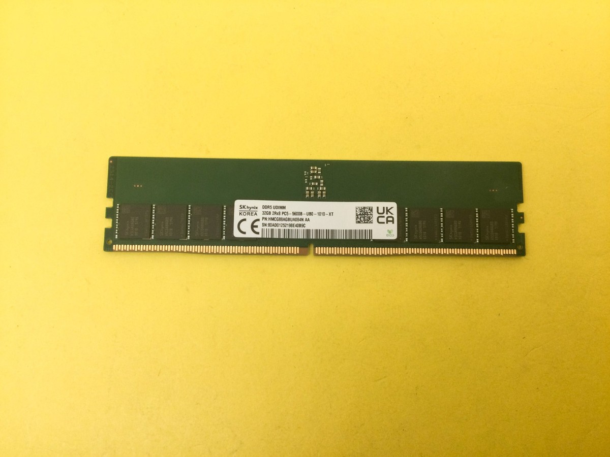 SK Hynix 32GB 2Rx8 PC5-5600B UDIMM Desktop Memory HMCG88AGBUA084N