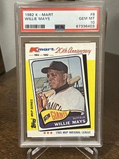 1982 WILLIE MAYS TOPPS 1965 MVP KMART 20th ANNIVERSARY#8 GEM MINT PSA 10 