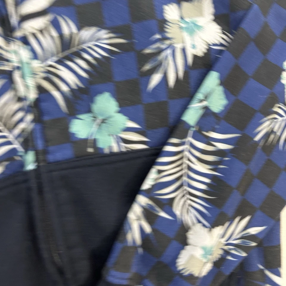 Vtg Southpole Hoodie Mens XL Blue Full Floral Logo Y2K - Image 3 of 4